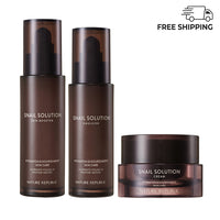 [IMPROVING SKIN COMPLEXION & ELASTICITY] Snail Solution Skin Booster, Emulsion & Cream (w/ FREE Trial Kit)