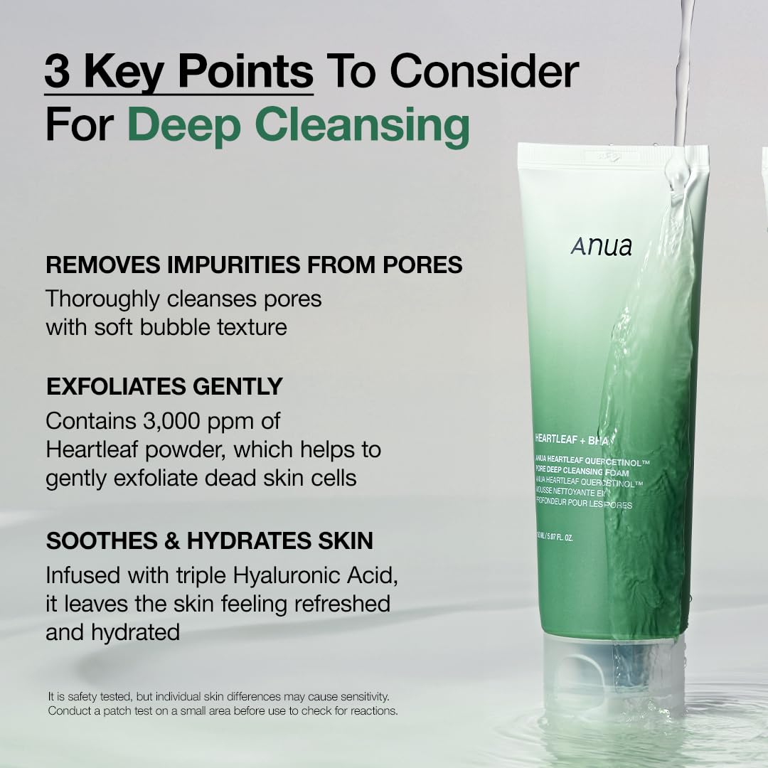 Anua Heartleaf Pore Control Cleansing4本 ANUA] [2X] Heartleaf Quercetinol Pore Deep Cleansing Foam 150ml