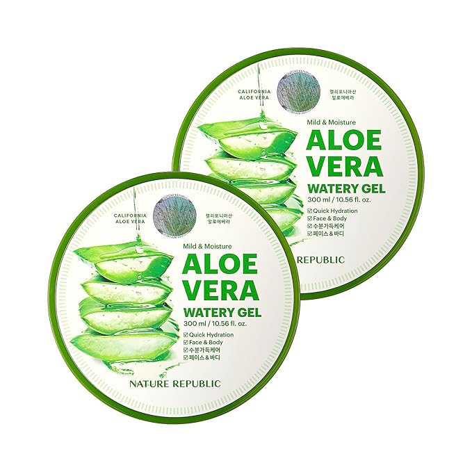 VEGAN BEAUTY] Mild & Moisture Aloe Vera Watery Gel – Nature Republic USA