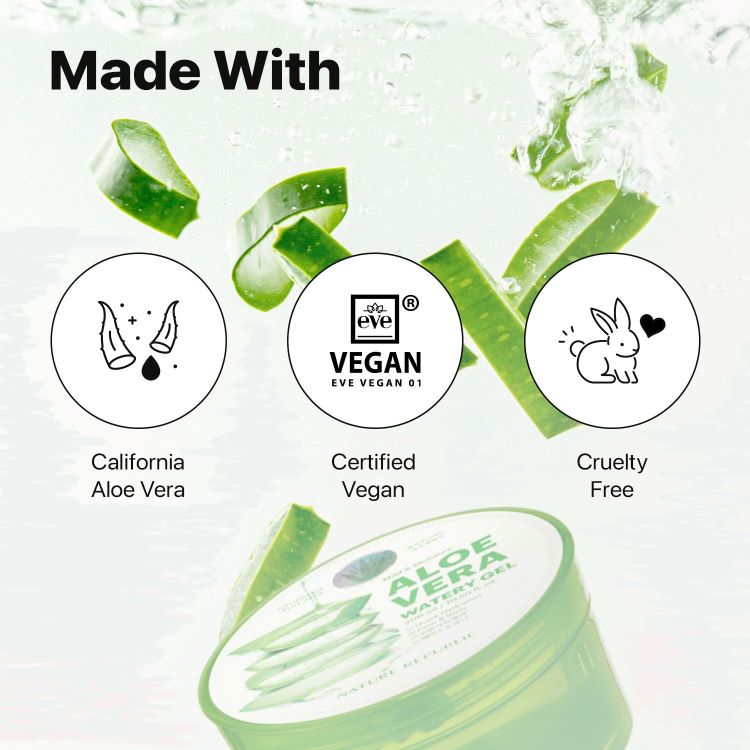 VEGAN BEAUTY] [4X] Mild & Moisture ALOE VERA Watery Gel – Nature
