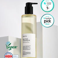 REAL DEEP Cleansing Duo - freemay Real Deep Cleansing Oil 330ml + Anua Heartleaf Deep Cleansing Foam