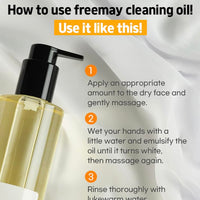 REAL DEEP Cleansing Duo - freemay Real Deep Cleansing Oil 330ml + Anua Heartleaf Deep Cleansing Foam w/ FREE 1X SUN STICK