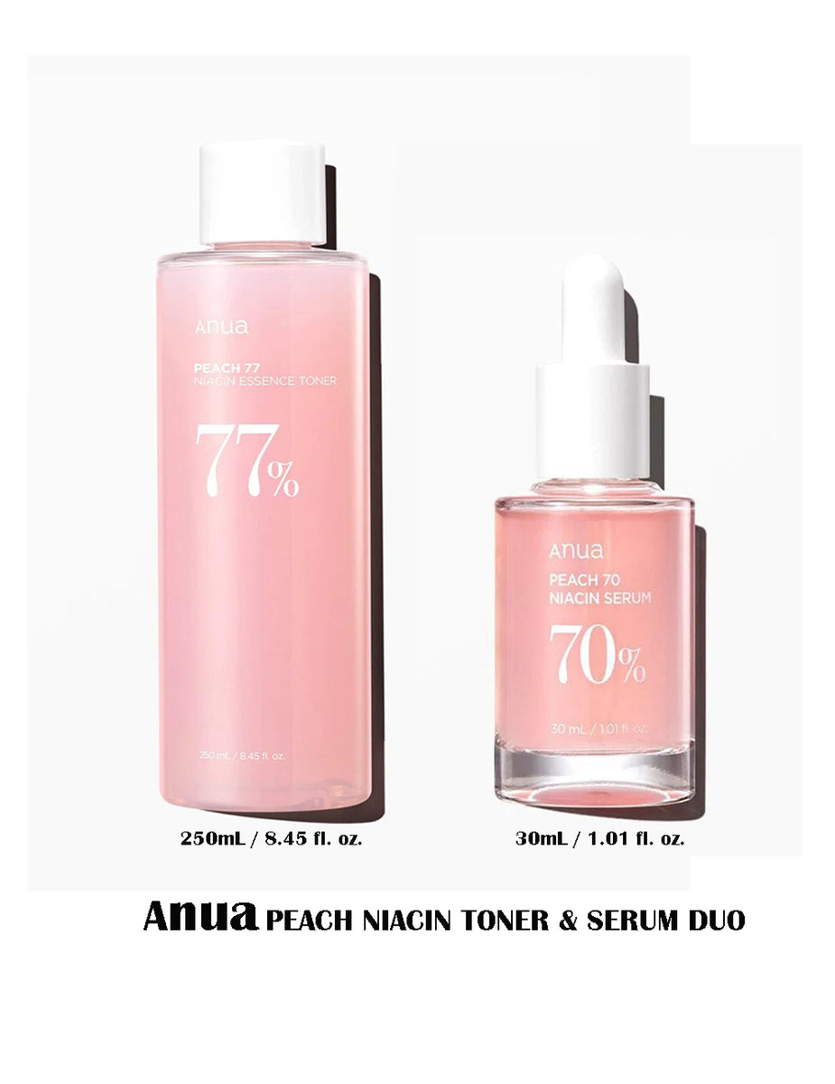 ANUA] Peach 77% Niacin Essence Toner & 70% Nicin Serum Duo