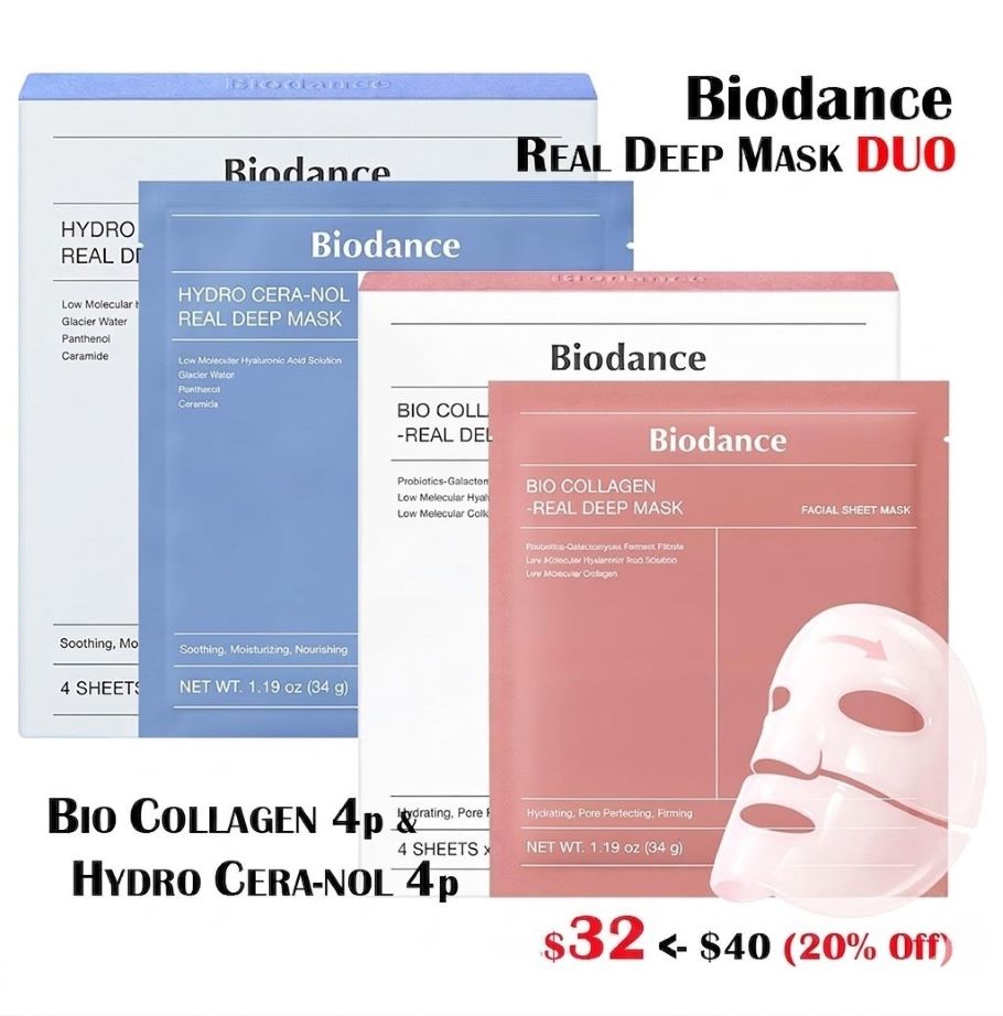 洋楽 CRISOPA / BIODANCE BIODANCE] REAL DEEP MASK DUO - BIO-COLLAGEN 4P+ HYDRO CERA-NOL 4P