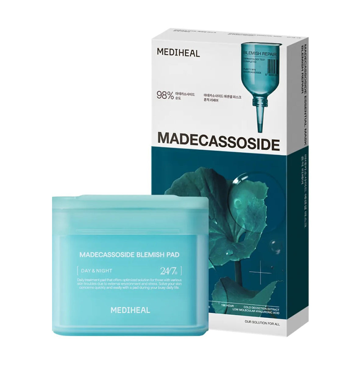 MEDIHEAL] MADECASSOSIDE BLEMISH DUO - PAD & 10P ESSENTIAL MASK