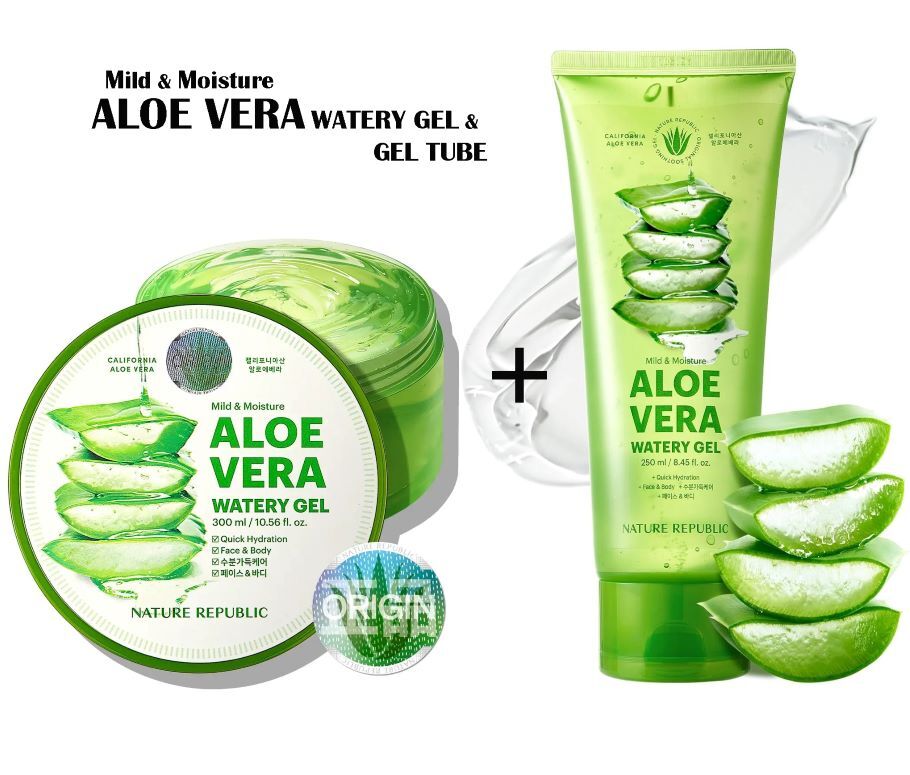 VEGAN BEAUTY] Mild & Moisture Aloe Vera Watery Gel & Gel Tube