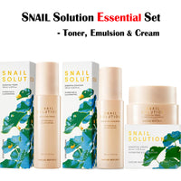 SNAIL SOLUTION ESSENTIAL SET ( Snail Solution Essential Toner , Emulsion & Cream )