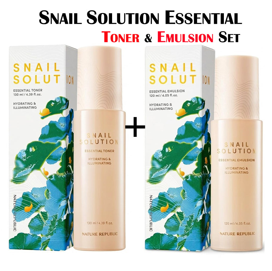 SNAIL SOLUTION ESSENTIAL TONER & EMULSION SET – Nature Republic USA