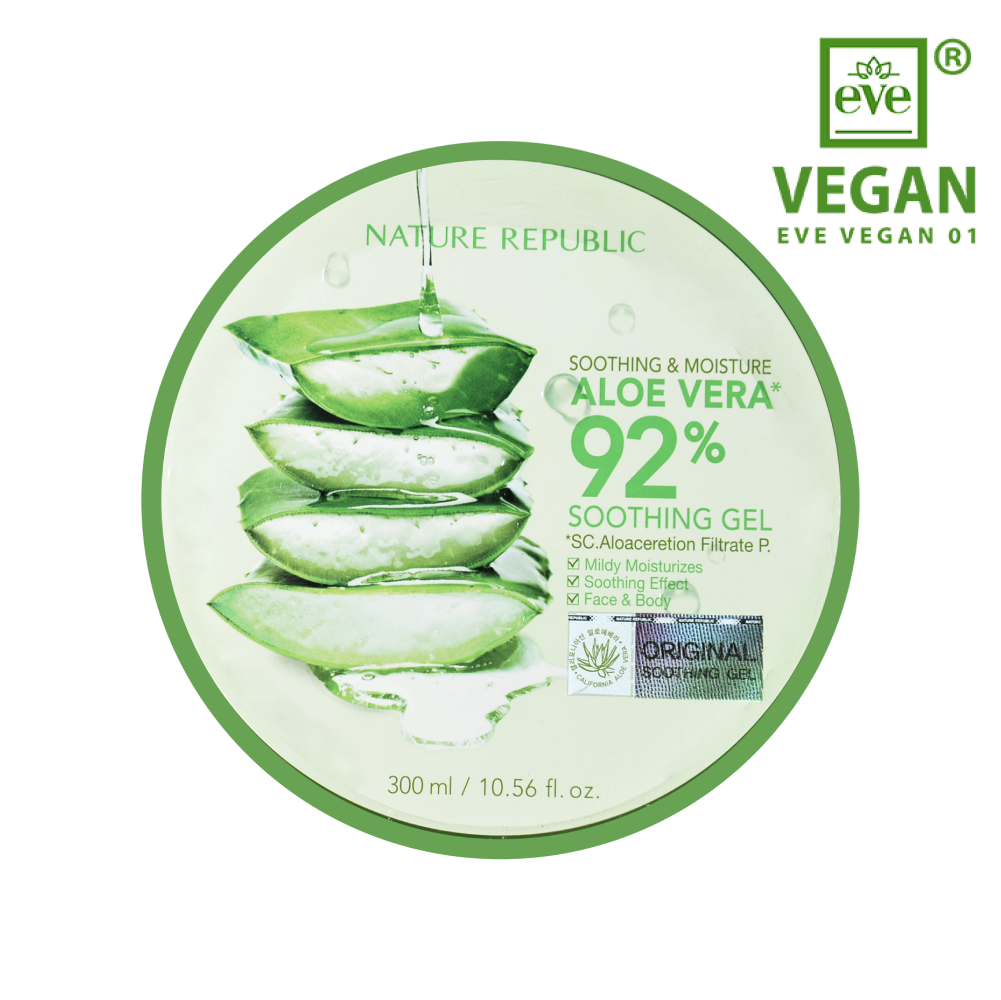 VEGAN BEAUTY 4x Soothing Moisture Aloe Vera 92 Soothing Gel