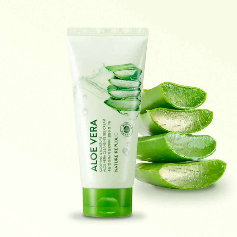 Soothing  Moisture Aloe Vera Cleansing Gel Cream – Nature Republic USA  Official