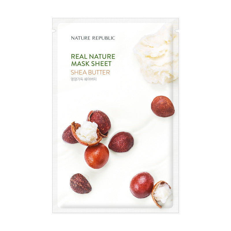 fintælling skat Uganda Real Nature Mask Sheet Shea Butter (Emulsion Type) – Nature Republic USA  Official