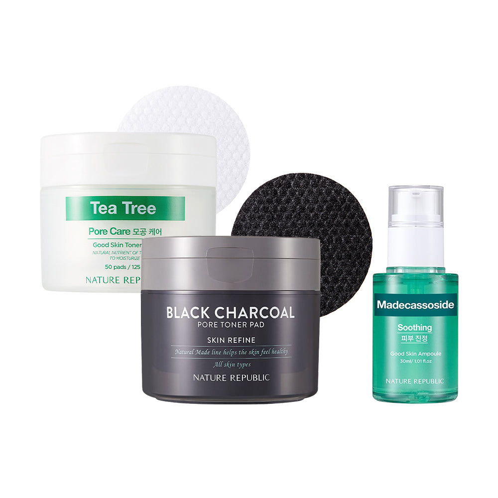 PORE CARE Pore Minimizer Set Natural Made Black Charcoal Pore