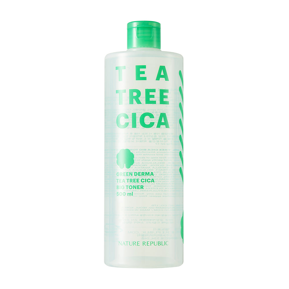 [BHA/PHA] Green Derma Tea Tree Cica Big Toner 500ml & Clear Emulsion