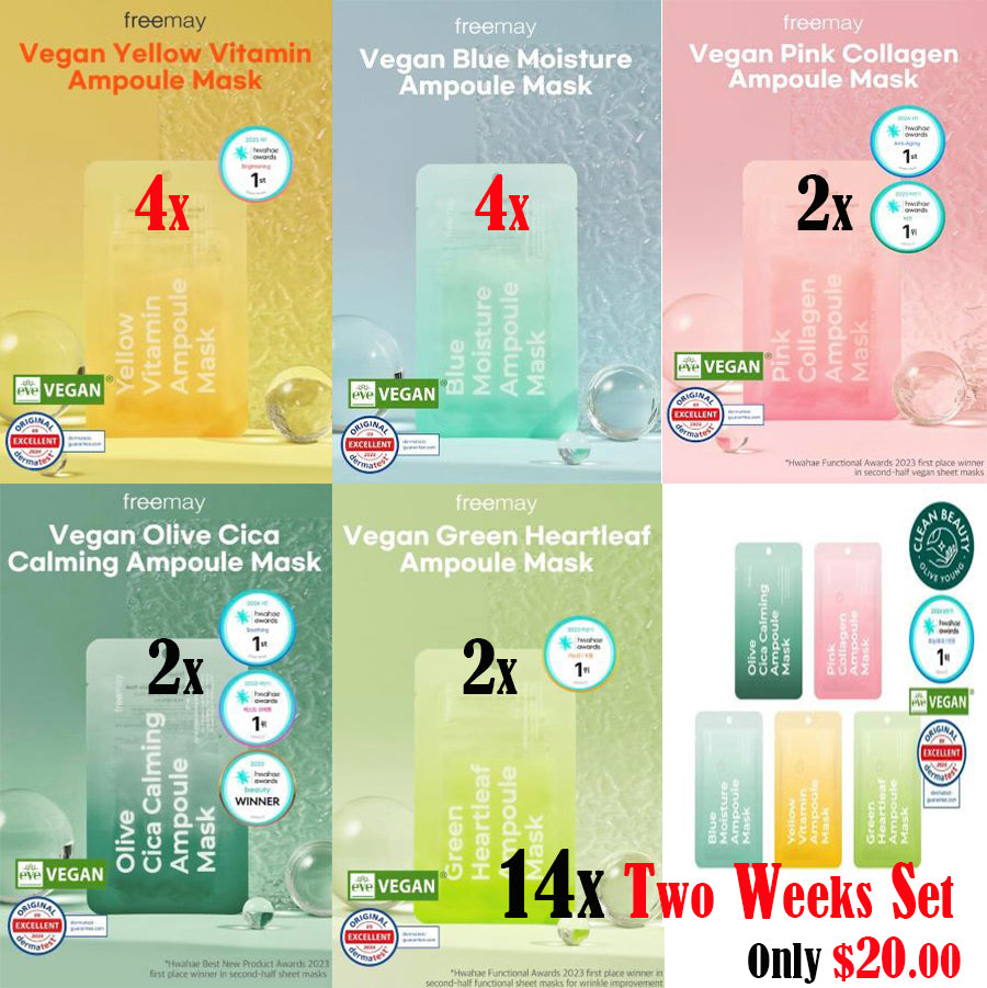 [14X] freemay Ampoule Mask Sheet Two Weeks Set
