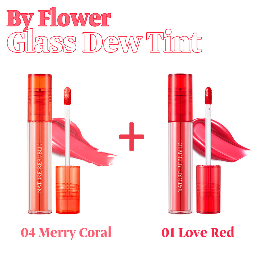 [BOGO] By Flower Glass Dew Tint (04 Merry Coral + Choose Your Color)