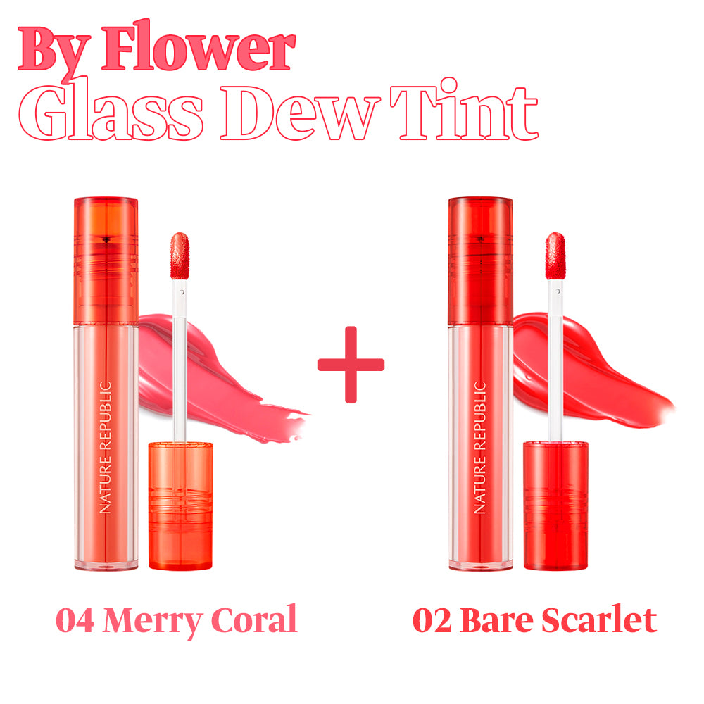 [BOGO] By Flower Glass Dew Tint (04 Merry Coral + Choose Your Color)