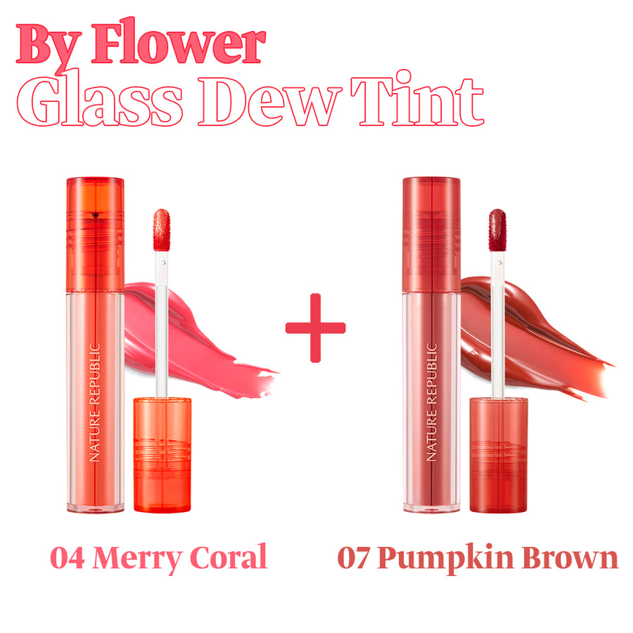 [BOGO] By Flower Glass Dew Tint (04 Merry Coral + Choose Your Color)