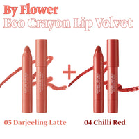 [BOGO50] By Flower Eco Crayon Lip Velvet  (05 Darjeeling Latte + Choose Your Color)