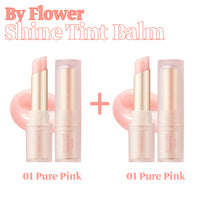 [BOGO50] By Flower Shine Tint Balm 01 Pure Pink