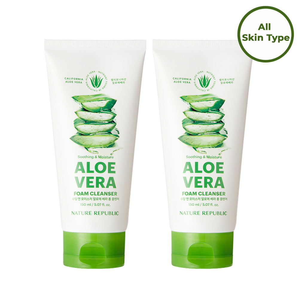 [2X] Soothing & Moisture Aloe Vera Foam Cleanser