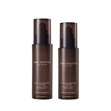 [IMPROVING SKIN COMPLEXION & ELASTICITY] Snail Solution Skin Booster & Emulsion