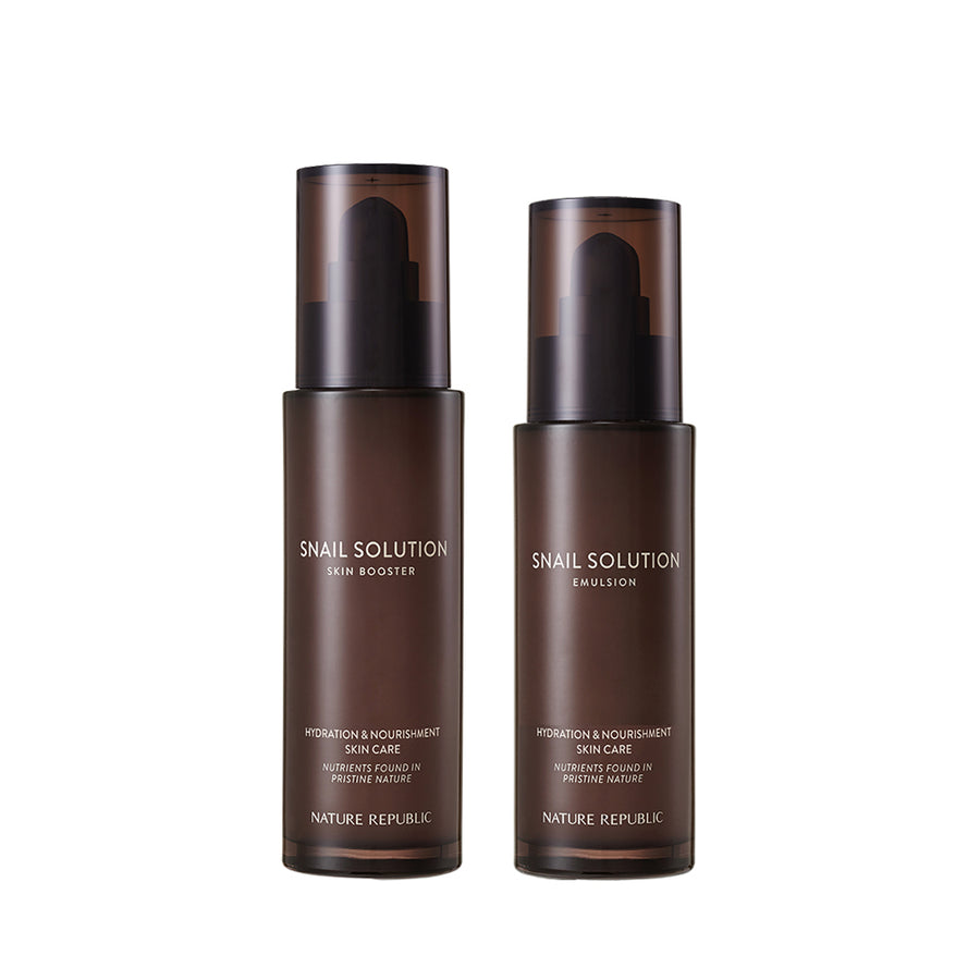 [IMPROVING SKIN COMPLEXION & ELASTICITY] Snail Solution Skin Booster & Emulsion