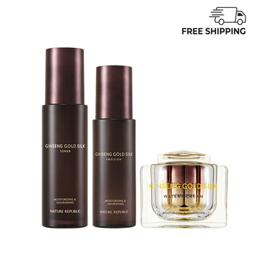 [THE BEGINNING OF A GOLDEN MIRACLE] Ginseng Gold Silk 3 Piece set - Toner, Emulsion & Watery Cream