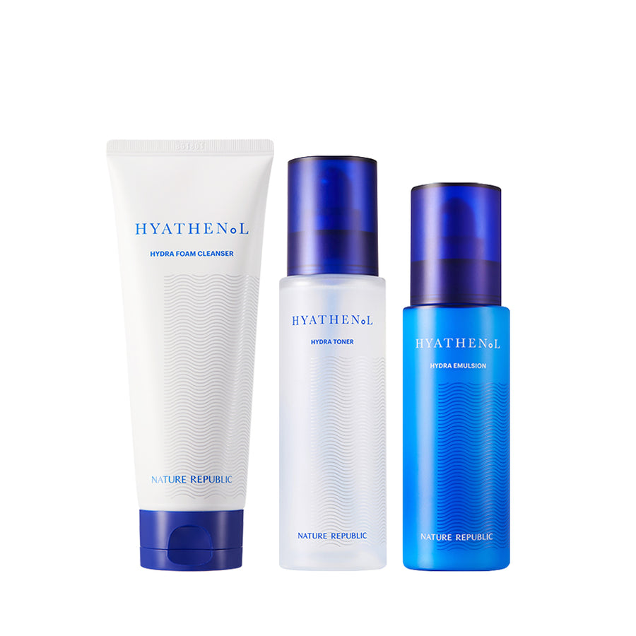 [INNER HYDRATION BOOSTER] Hyathenol Hydra 3 Piece Set - Hyathenol Hydra Foam Cleanser, Toner & Emulsion