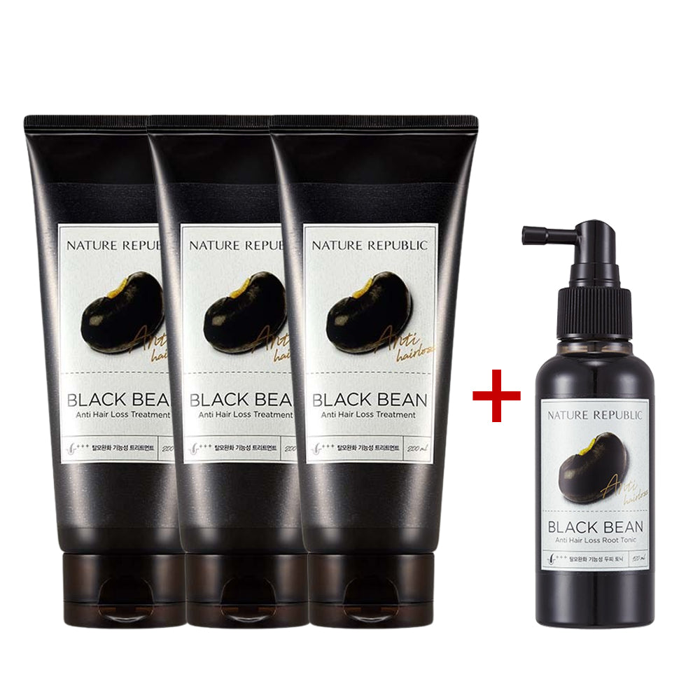 [3+1] Black Bean Anti Hair Loss Perfect Care (3x Treatment & Root Tonic)