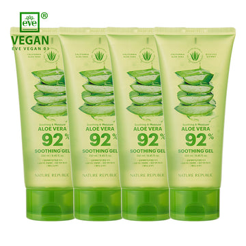 [VEGAN BEAUTY] [4X] Soothing & Moisture Aloe Vera 92% Soothing Gel (Tube)(New)