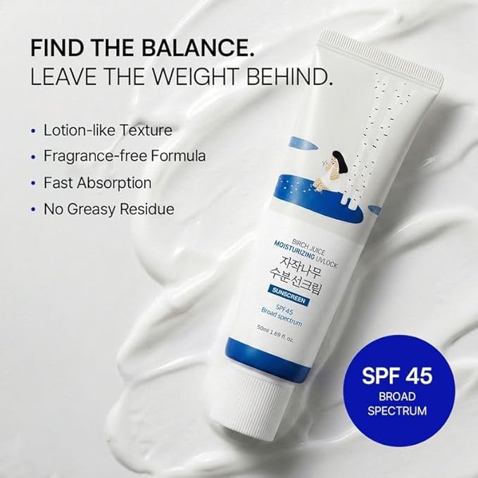 [ROUND LAB] [2X] Birch Juice Moisturizing UV LOCK SPF 45 Broad spectrum
