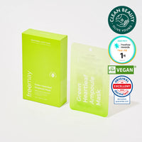 FREEMAY-Vegan Green Heartleaf Ampoule Mask sheets (10sheets)