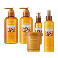 Argan Essential Deep Care 5pcs Total Care Set (Shampoo, Conditioner, Essence, Mist & Hair Pack)