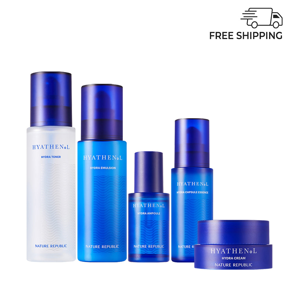 [INNER HYDRATION BOOSTER] Hyathenol Hydra 5 Piece Set - Toner, Emulsion, Ampoule, Capsule Essence & Cream