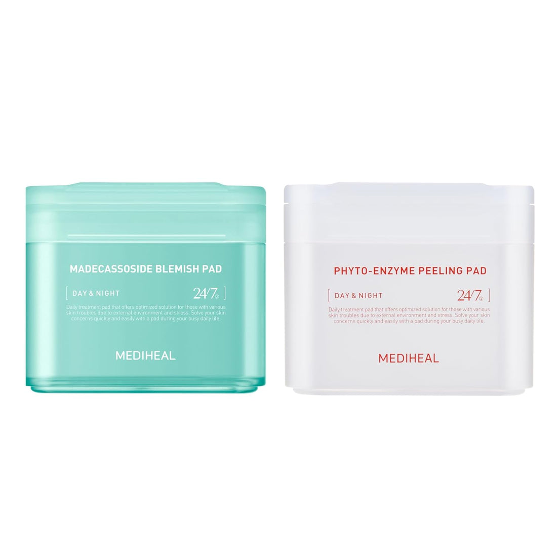 [MEDIHEAL] TONER PAD DUO - MADECASSOSIDE BLEMISH PAD + PHYTO ENZYME PEELING PAD