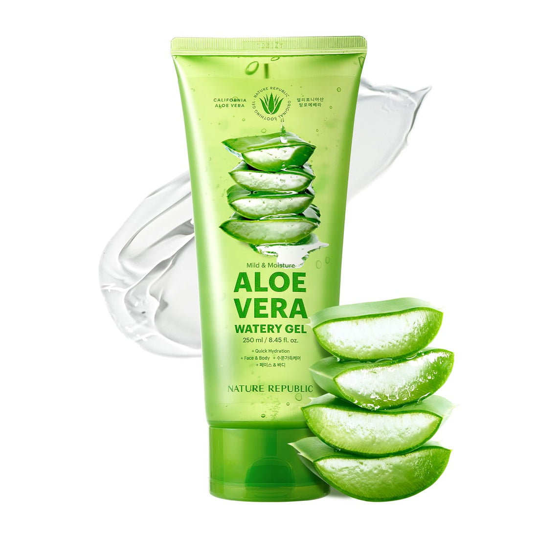 [VEGAN BEAUTY] [4X] Mild & Moisture Aloe Vera Watery Gel (Tube)