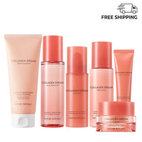 Collagen Dream Total Care 6 Piece Set - Vitamin C Capsule Foam Cleanser, Skin Booster, Essence, Emulsion, All Face Eye Cream & Cream
