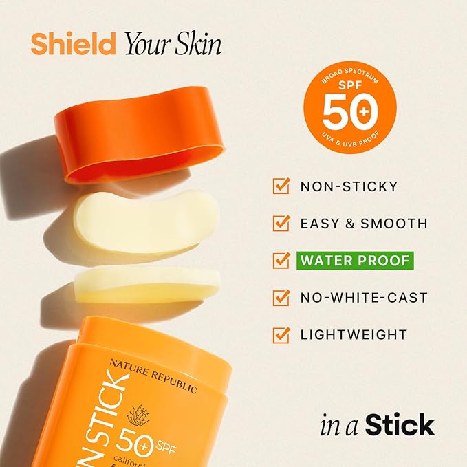 [2X] California Aloe Fresh Powdery Sun Stick Broad Spectrum SPF50+