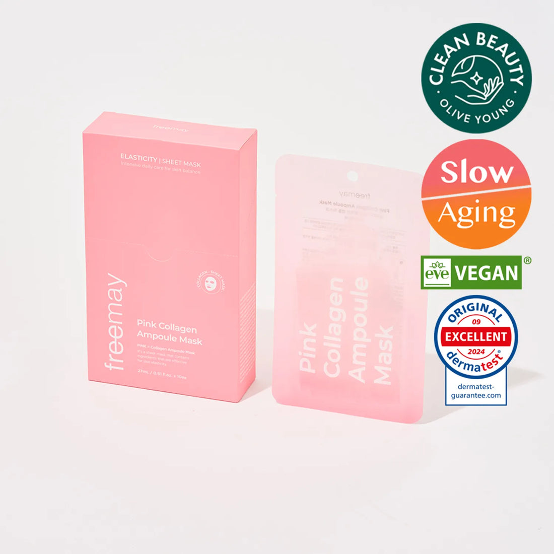 FREEMAY-Pink Collagen Mask sheets (10sheets)