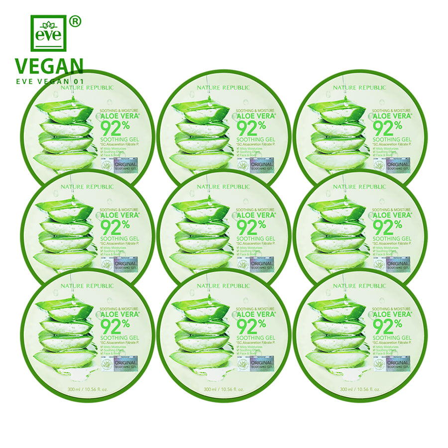 [9x] Soothing & Moisture Aloe Vera 92% Soothing Gel