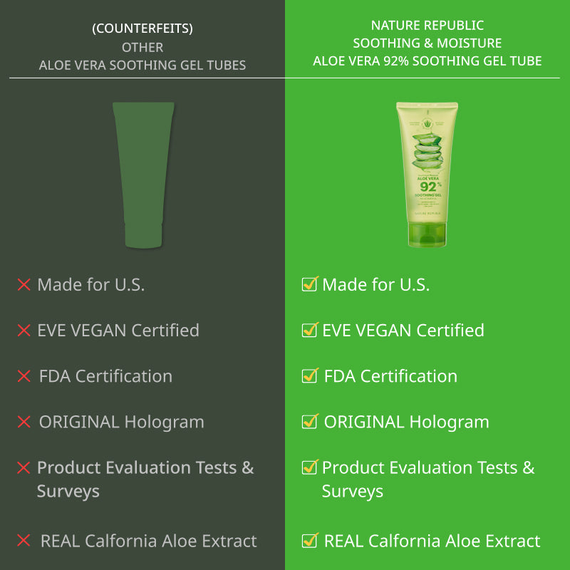 [VEGAN BEAUTY] [4X] Soothing & Moisture Aloe Vera 92% Soothing Gel (Tube)(New)