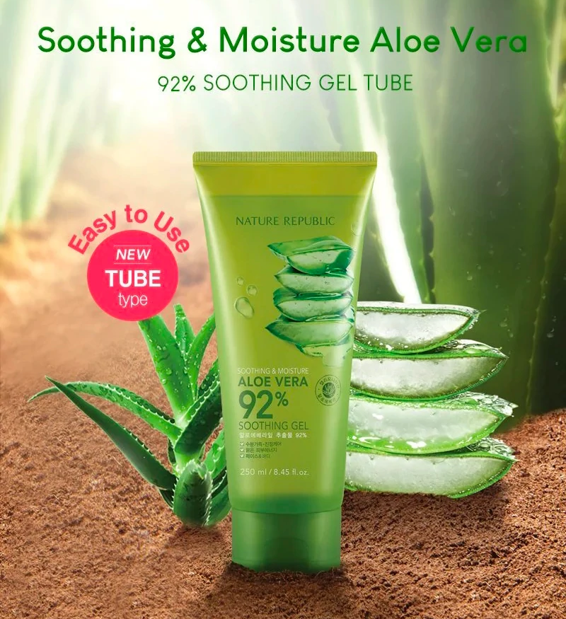 [VEGAN BEAUTY] [3X] Soothing & Moisture Aloe Vera 92% Soothing Gel (Tube)(New)