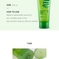[VEGAN BEAUTY] [3X] Soothing & Moisture Aloe Vera 92% Soothing Gel (Tube)(New)