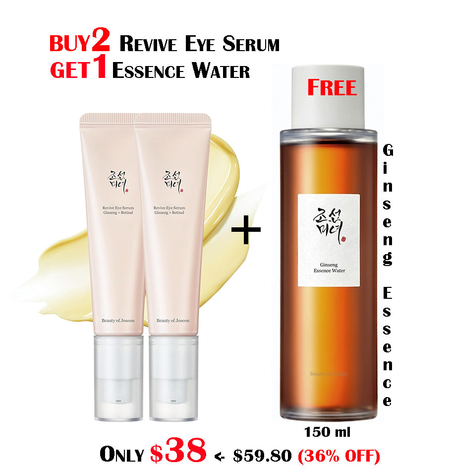 [BEAUTY OF JOSEON] [2X] REVIVE EYE SERUM GINSENG + RETINAL & GET 1 FREE GINSENG ESSENCE WATER