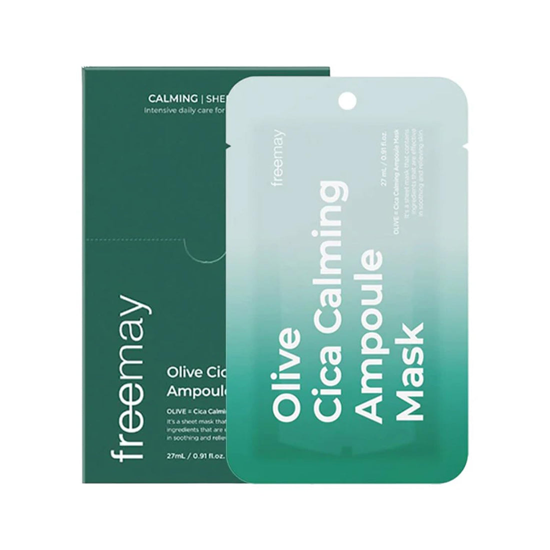 FREEMAY-Olive Cica Calming Ampoule Mask Sheets (10sheets)
