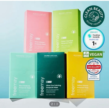 FREEMAY-[2X] Ampoule Mask Sheet  (Pink Collagen + Choose Your Choice)