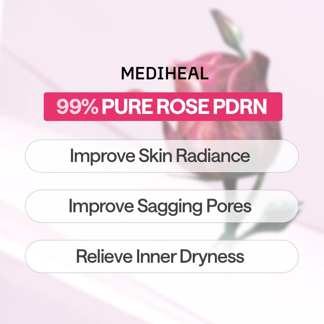 [MEDIHEAL] Rose PDRN Essential Mask - Healthy Glow 10pcs