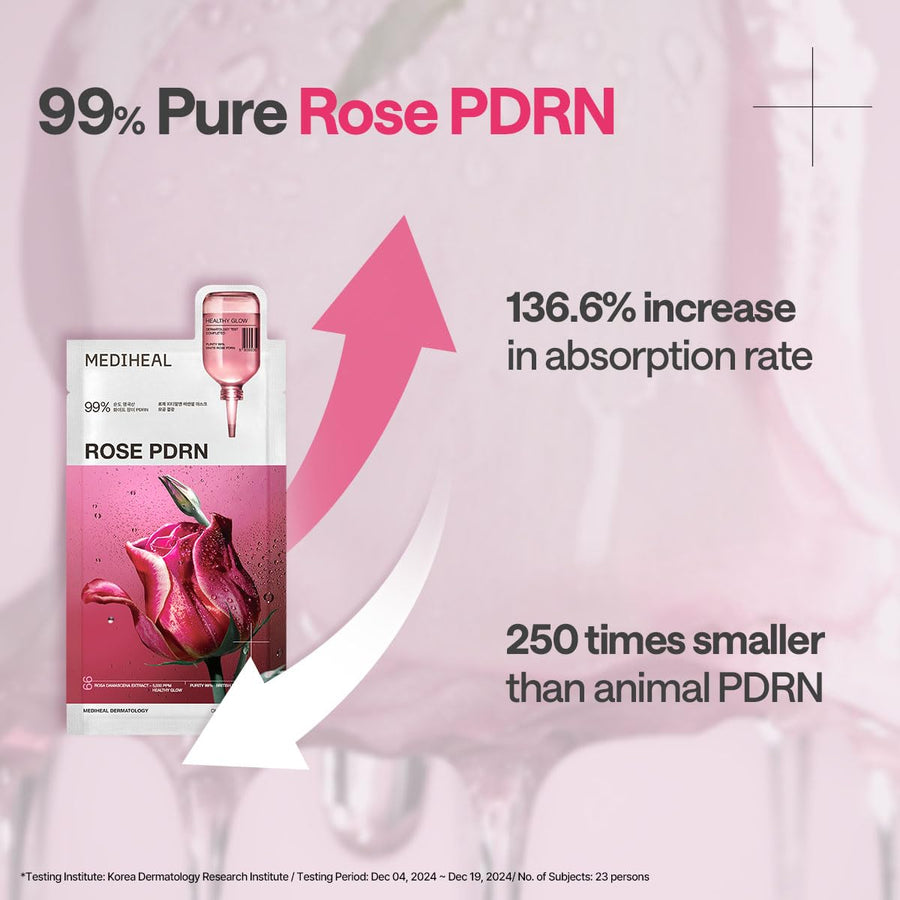 [MEDIHEAL] Rose PDRN Essential Mask - Healthy Glow 10pcs