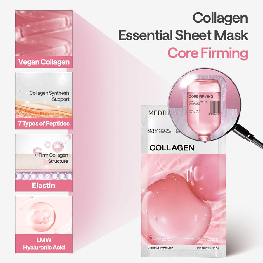 [MEDIHEAL] Collagen Essential Mask - Core Firming 4pcs