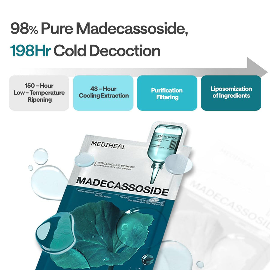 [MEDIHEAL] Madecassoside Essential Mask - Blemish Repair 10pcs
